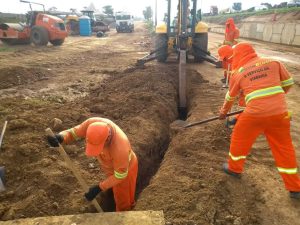 Manta Geotêxtil na Obra Rodoanel Pedreira